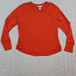 Athleta Small Mindset Sweatshirt Red Orange Womens Workout Athleisure Yoga 47275